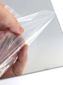 4 miếng dán tường gương acrylic trang trí hình chữ nhật có độ dày 2 mm, gạch ốp tường gương 3d, thích hợp cho phòng khách, phòng ngủ, nhà bếp, phòng tắm. Kích thước: 22*29cm/8.66*14,41in - Bạc - Xem 7