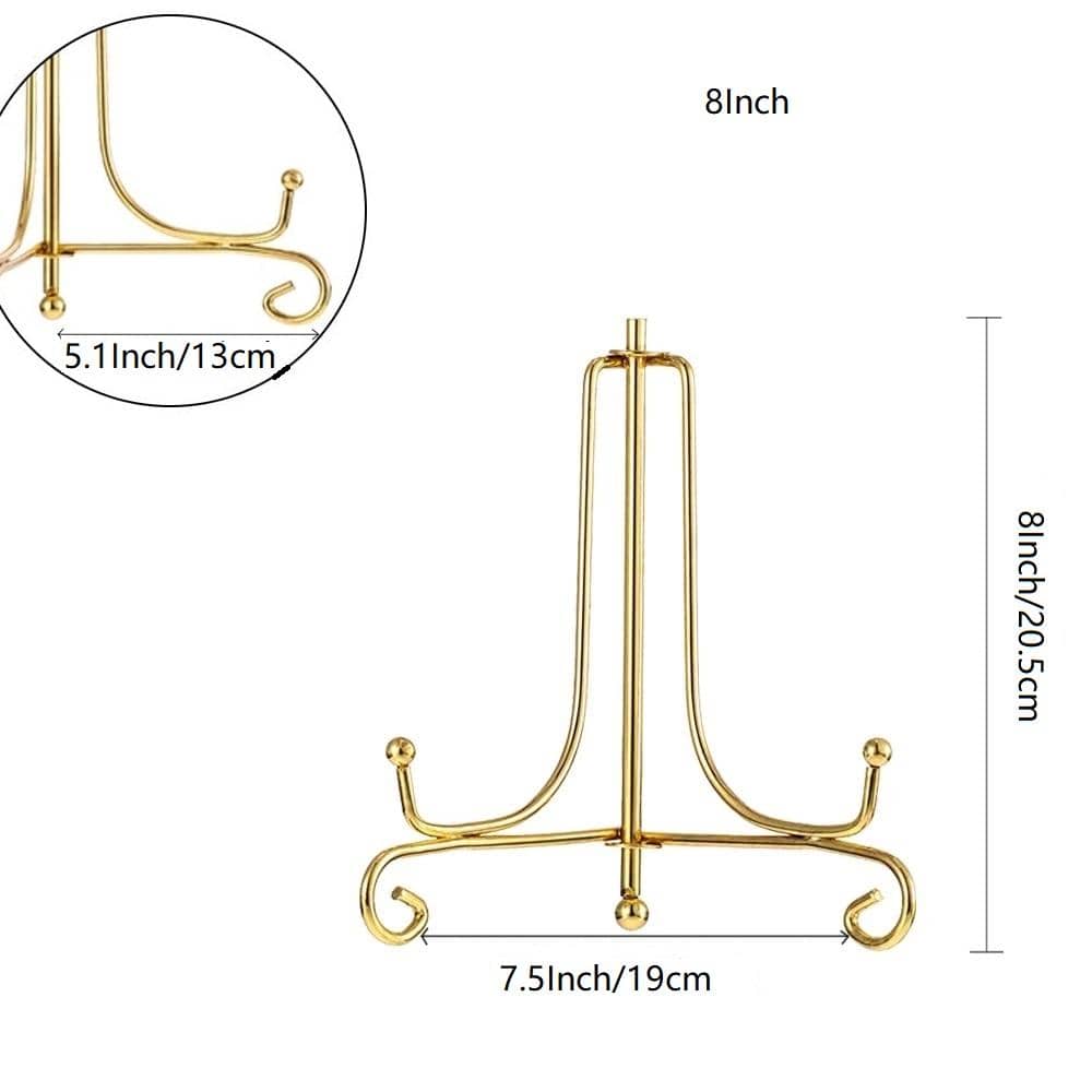 Iron Display Stand Metal Easel Stand for Picture Frame Gold Small Iron