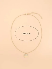 水鑽畢業帽吊墜項鏈 - 金色 - 查看 3