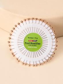 1入組女士人造珍珠裝飾休閒圍巾別針適合日常生活 - 粉色 - 查看 3