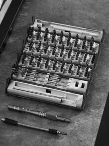 1set 128 In 1 Precision Screwdriver Set, CR-V Professional Magnetic Driver Kit With Flexible Shaft - Grey - View 1