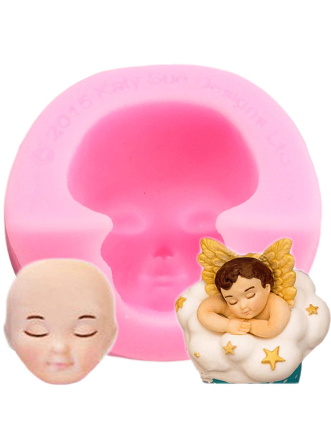 1入組人物設計DIY矽膠模具 - 粉色 - 查看 1