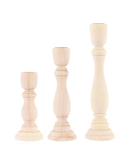 1pc Wooden Candle Holder
