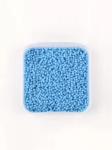 Một Hộp Gồm 4000 Chiếc Hạt Thủy Tinh Tròn 2*2 Mm, Hạt Làm Đồ Trang Sức Tự Làm, Vòng Tay Vòng Cổ Bông Tai Đồ Thủ Công DIY - Màu xanh lam - Xem 2
