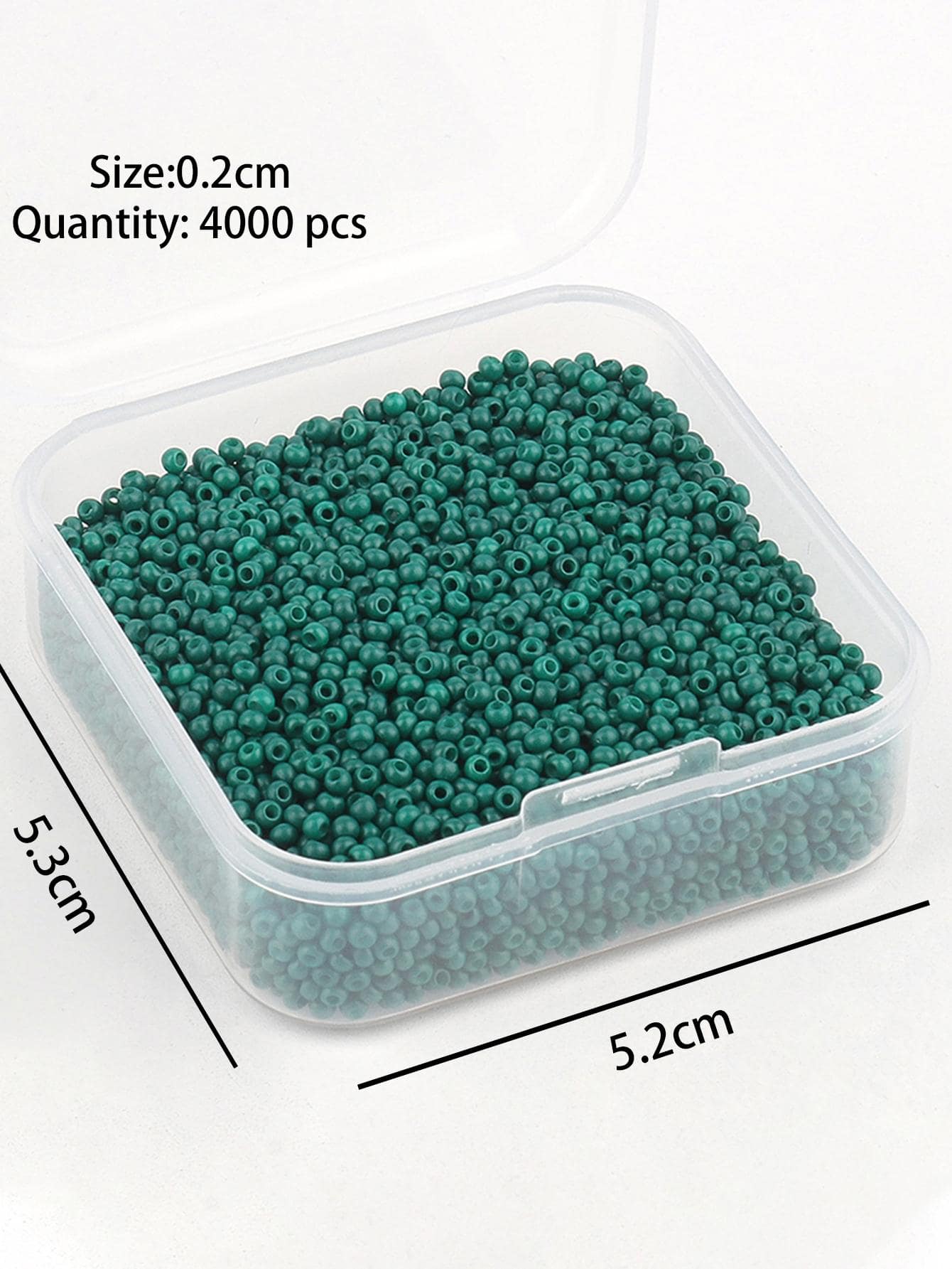 Một Hộp Gồm 4000 Chiếc Hạt Thủy Tinh Nhỏ 2*2 Mm, Hạt Tròn, Dành Cho Vòng Tay Thủ Công DIY, Dây Chuyền, Làm Đồ Trang Sức