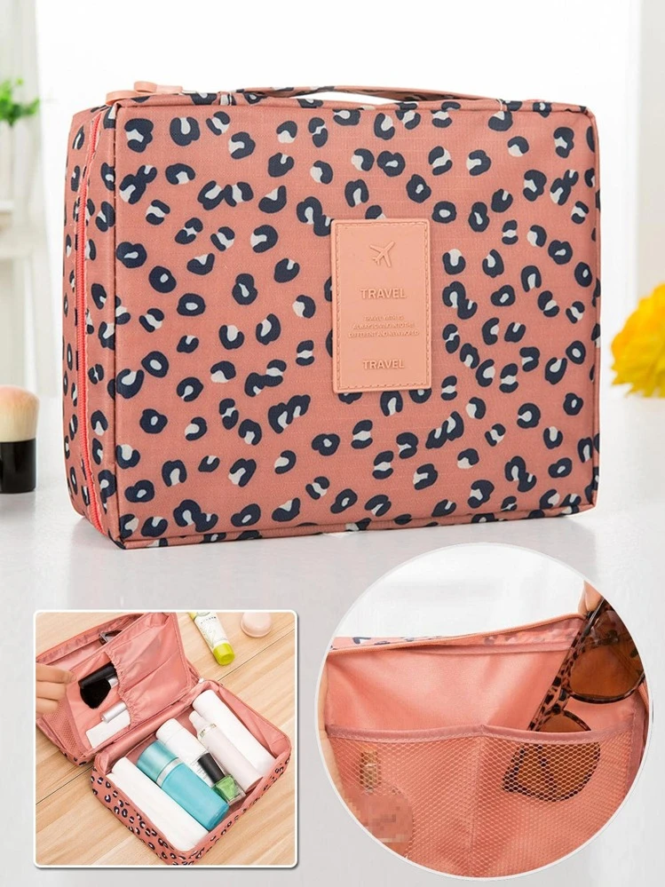 Bolsa de maquillaje para mujer, bolsa de cosméticos impermeable, artículos de tocador de viaje, organizador, bolsa de almacenamiento para mujer, esencial para crucero - Multicolor - Ver 1