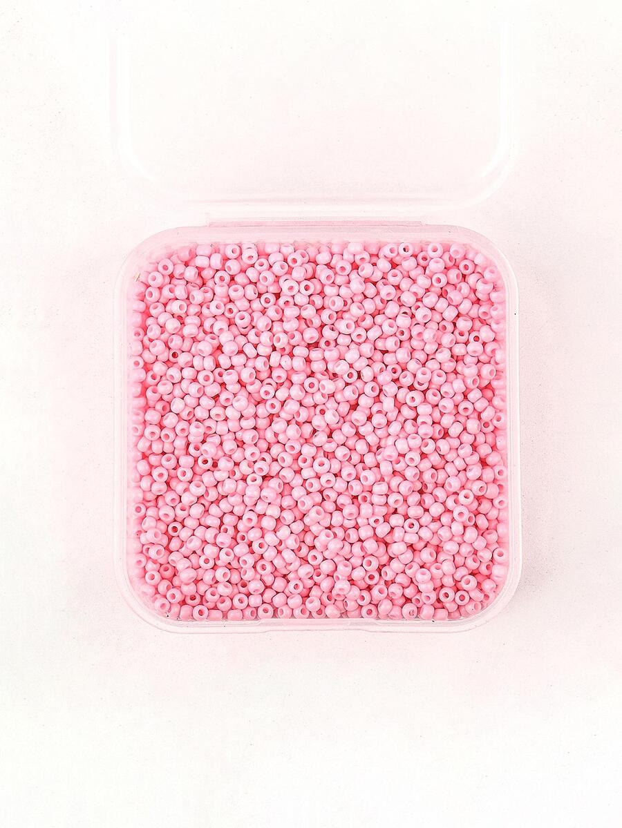 一盒 4000 顆玻璃種子珠 DIY 小珠子 2*2 毫米圓形散珠適合 DIY 工藝品手鍊項鍊珠寶製作