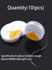 10入組/盒極簡0.8mm透明DIY線項鍊手環耳環珠寶製作 - 無色 - 查看 3
