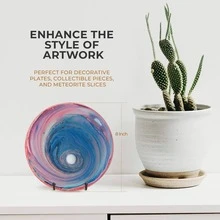 2入組黑色盤子展示現代鐵收納架 - 黑色 - 查看 3