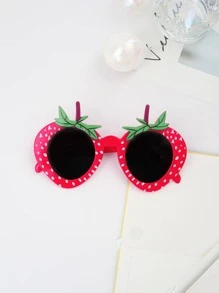1pc Strawberry Design Party Glasses - Red - View 1