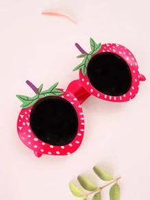 1pc Strawberry Design Party Glasses - Red - View 9