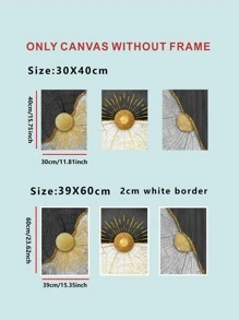 3入組化學纖維無框現代抽象圖案家庭裝飾牆壁藝術繪畫 - 彩色 - 查看 5