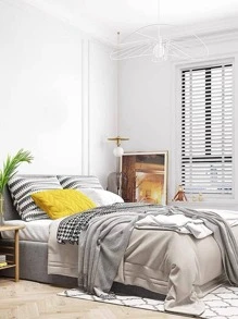 1 tờ giấy dán tường tự dính màu trắng, cuộn giấy dán tường PVC chống thấm nước hiện đại cho gia đình, miếng dán cải tạo, tấm ốp tường, giấy dán tường, giấy dán tường, vật dụng trang trí mùa xuân làm mới ngôi nhà của bạn, miếng dán trang trí Rama - trắng - Xem 6