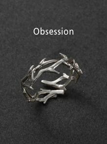 1pc Vintage Style Obsession Statement Ring, Unisex Party Dating Gift Clothing Accessory Jewelry