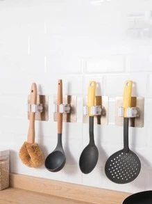 1 Cây Lau Nhà Bằng Nhựa, Cây Lau Nhà Treo Tường Đa Năng Hiện Đại Và Giá Đỡ Cây Chổi Cho Gia Đình - trắng - Xem 2