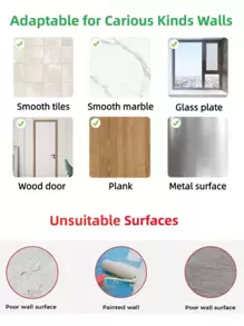 6 cái Đen Tự dính Móc treo tường , Không có thiệt hại Cửa Móc Đối với Treo Quần áo , Mạnh mẽ Keo dán Cái móc Móc treo - màu đen - Xem 9