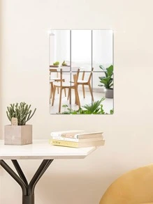 cái/bộ Miếng dán tường gương trang trí hình chữ nhật, Chất liệu acrylic dày 2 mm Gạch ốp tường gương 3d Thích hợp cho phòng khách, phòng ngủ, nhà bếp, phòng tắm. Kích thước: 10*20 cm/3.93*7, 87in - Bạc - Xem 8