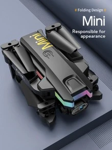 Xt8 無人機帶攝像頭迷你四軸飛行器，雙鏡頭，高度保持，LED 燈，遙控器，氣壓固定高度，智能手機控制，360 度滾動 - 黑色 - 查看 3