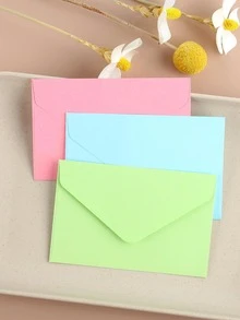 50 piezas Sobre unicolor simple de color mixto papel para casa - Multicolor - Ver 4