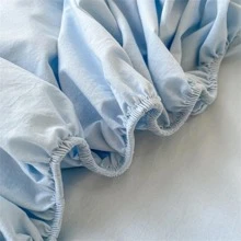 1 Màu Trơn Trang Bị Tấm Vải Hiện Đại Trang Bị Tấm Đáy Cho Phòng Ngủ - Màu xanh lam - Xem 8