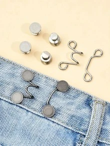 2入組圓形裝飾可調節腰圍扣飾 - 彩色 - 查看 3