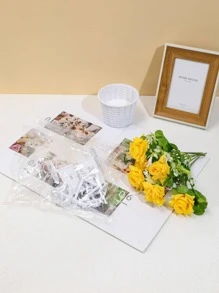 1pc Bike Design Flower Vase - Yellow - View 2