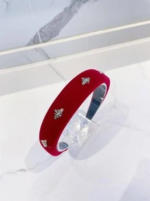 蜜蜂裝飾寬髮箍 - 紅色 - 查看 4