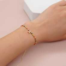 1pc Boho Letter & Bead Decor String Bracelet For Women For Daily Decoration
