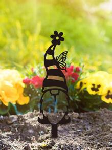 1入組鐵質裝飾花園樁，現代侏儒設計花園裝飾樁