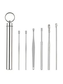 1set Earpick Accessory Set, Modern Silver Iron Earpick Accessory Set For Household - Silver - View 2