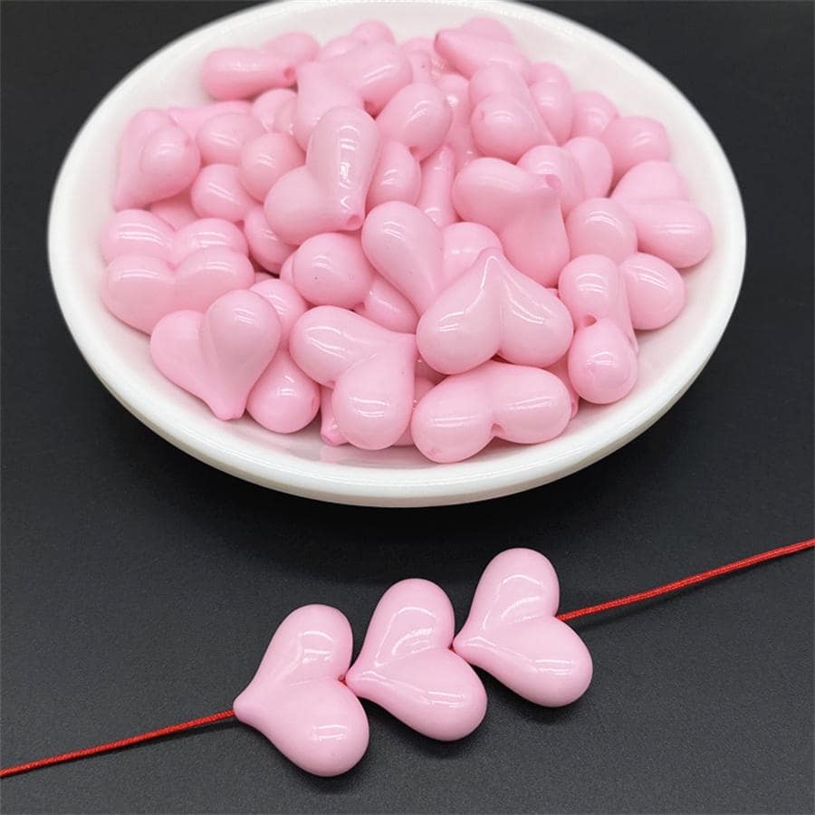 10pcs/Set Random Creative Heart Design DIY Bead For Women For DIY Jewelry Making Valentines