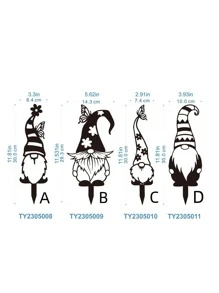 1入組鐵質裝飾花園樁，現代侏儒設計花園裝飾樁