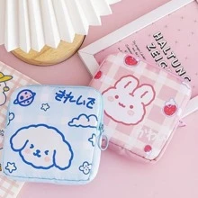 1 Phim Hoạt Hình Hình Chó In Băng Vệ Sinh Túi Bảo Quản, Chất Liệu Vải Hiện Đại Băng Vệ Sinh Túi Bảo Quản Cho Gia Đình - Màu tím - Xem 5