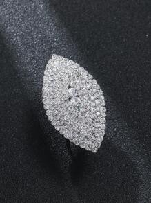 Glamorous Rhinestone Decor Ring For Women For Party - Silver - View 4