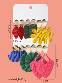 6對/套花耳墜 - 彩色 - 查看 4