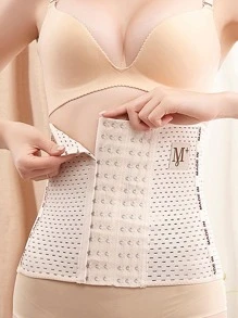 Thể thao ngoài trời Cao su tổng hợp Tập thể dục Đai thắt lưng Định hình Eo Huấn luyện viên Corset - Màu be - Xem 4