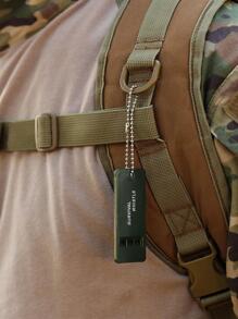 1入組字母圖案便攜式戶外生存哨子 - 綠色 - 查看 1