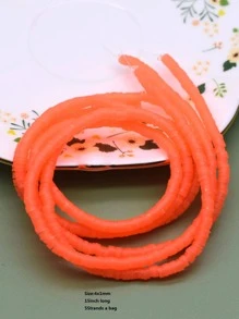 5 dây/bộ Thời Trang Minimalist Polymer Clay DIY Bead Cho Phụ Nữ Cho DIY Trang Sức Làm - xanh quân đội - Xem 3