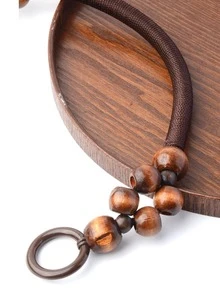 復古編織木串珠DIY手提包手柄配件尼龍繩包肩帶DIY配件替代品,可重複使用包配件,手提包,托特包,後背包