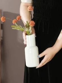 1 Bình Hoa Thủy Tinh, Bình Màu Tối Giản Cho Trang Trí Nhà - màu đen - Xem 7