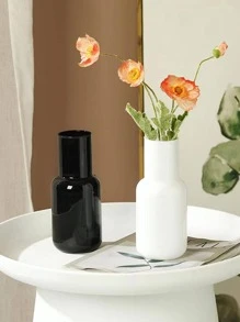 1 Bình Hoa Thủy Tinh, Bình Màu Tối Giản Cho Trang Trí Nhà - màu đen - Xem 3