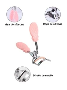 Rizador de pestañas en forma de piña Con Cepillo Separador - Rosa - Ver 2