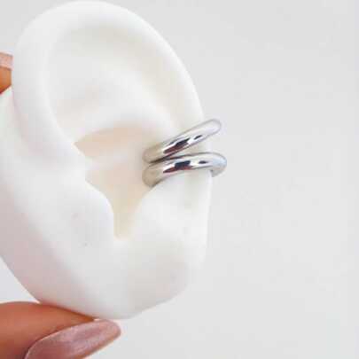 2 piezas/set Cuff de oreja moda minimalista para mujeres para decoración diaria