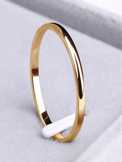 Anillo Argolla Ajustable Acero Inoxidable Plata Oro Rosa Minimalista Unisex
