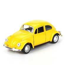 1:36 Alloy Vintage Beetle Car Model, Children's Toy Car Decoration, Can Open Door, Die-Cast Toy For Boys, Birthday Gift Room Decoration Winter Gifts Color Block Color Blocks - Yellow - View 1