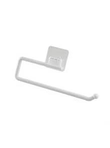 1pc PMMA Paper Holder, Modern Solid Tissue Roll Holder For Bathroom No-Drill - White - View 6