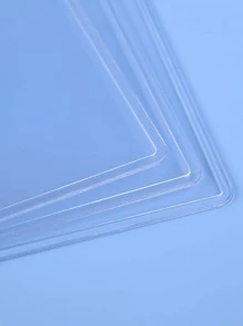 5pcs Clear Business Card Holder, Minimalist Portable Card Case For Office, Card Storage - Clear - View 3