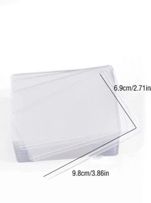 5pcs Clear Business Card Holder, Minimalist Portable Card Case For Office, Card Storage - Clear - View 7
