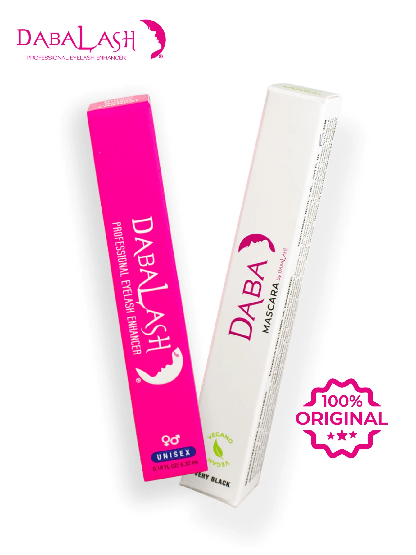 DABALASH ORIGINAL Combo Suero para Crecimiento de Pestañas y Cejas + Máscara para Pestañas Vegana - transparente - Ver 1