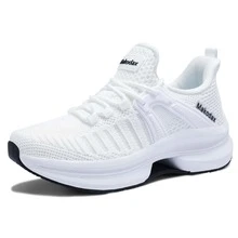 Fashion Women's Breathable Walking Shoes Casual Sport Gym Sneakers Women's Shoe - 白色 - 查看 4